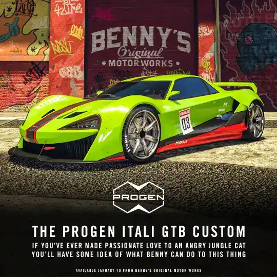 GTAOnline VehiclePoster 137 ItaliGTBCustom