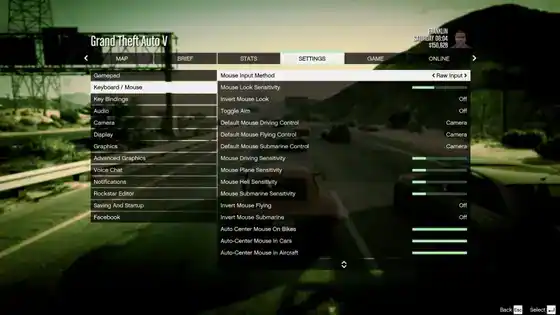 GTA5 PC 083 Settings Controls