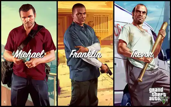 GTA V Artwork Michael Franklin Trevor