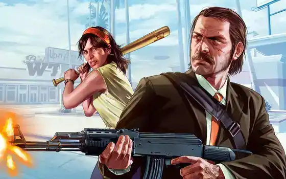 GTA V Artwork GTAOnline Combat
