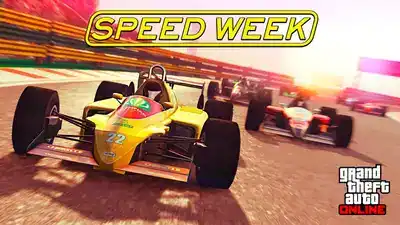 GTA Online: Speed Week, Open Wheel Races 2X Rewards, Parachute Races 3X Rewards & more promotional image